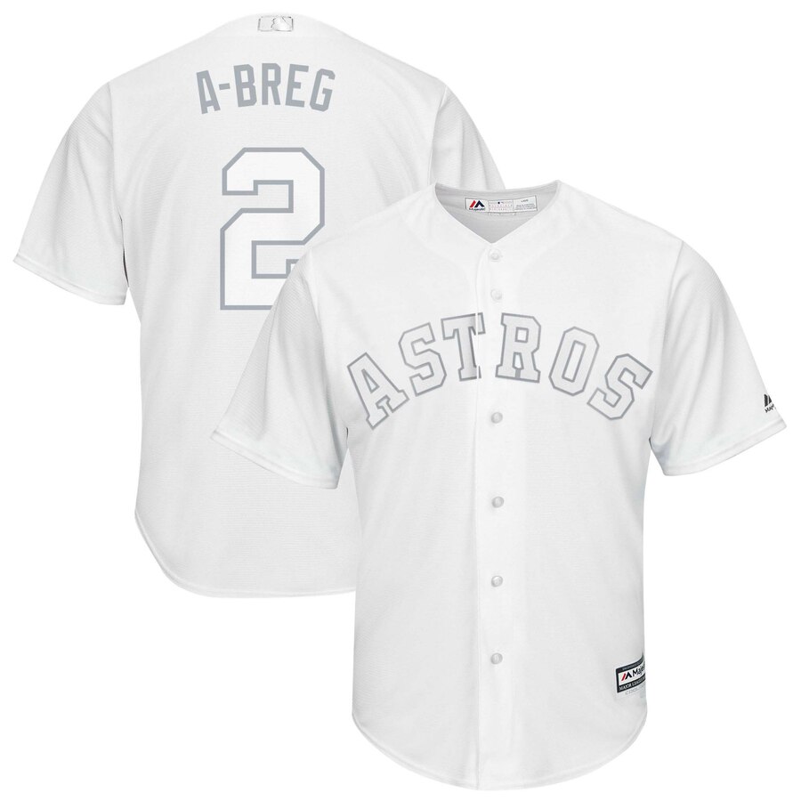 Men Houston Astros #2 A breg white MLB Jerseys->houston astros->MLB Jersey